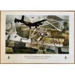 B 17 Bomber of the 384th USAAF by Reg Payne print. Signed by Teddy Kirkpatrick. Numbered 32 of 60.