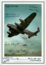 Operation Manna - Took Place between 29th April and 6th May 1945, Colour Photo Signed by 9 including