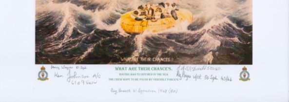 What are their chance's print by Reg Payne. Signed by 5 including Wagner, Johnson, Donald, Freeth