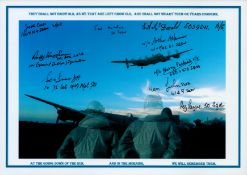A Collage of two Airman and Laurence Binyon's Poem For The Fallen with Lancasters on the ground
