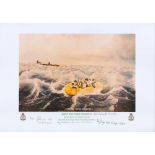 What are their chances print by Reg Payne. Signed by 3 Johnson, Freeth, Mcdonald. Reg Payne was