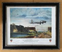 B17 Bomber of the 384th, By Reg Payne. (Geddington Turn, Flying over the then Dukes Arms During