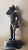 Ballantynes Walkerburn figurine of a Bugler / Drummer of the Royal Marines in full Parade Dress with