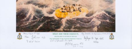 What are their chance's print by Reg Payne. Signed by 5 including Wagner, Johnson, Donald, Freeth