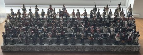 Napoleonic Soldiers Collection of 100 plus Stand for display, manufactured by del Prado each soldier