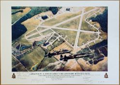 Lancaster VN-D Hitching A Ride to Skellingthorpe By W/O Reg Payne, Limited Edition Print Signed by 6