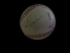 Larry Holmes signed baseball in display case. (born November 3, 1949) is an American former