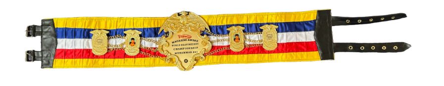 World Heavyweight Championship Muhammad Ali belt. UNSIGNED. Good condition. All autographs come with