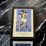 John Conteh signed 13x10 inch approx framed collar photo dedicated. Good condition. All autographs