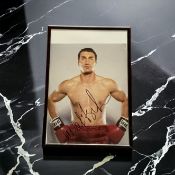 Wladimir Klitschko signed 12x8 inch overall framed colour photo. Good condition. All autographs come