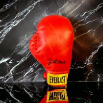 Jake LaMotta signed red Everlast boxing glove. Giacobbe Jake LaMotta (July 10, 1922 - September