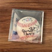 Buster Douglas signed Baseball with Display case, has PSA/DNA Certification Number AH37115. James