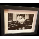 Jack Dempsey PRINTED signature black and white photo. Framed to approx size 7x5inch. Good condition.