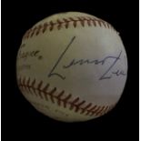 Lennox Lewis signed baseball in display case. (born 2 September 1965) is a boxing commentator and