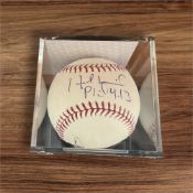 Evander Holyfield Signed Baseball with display case, has PSA/DNA Certification Number 5A22628.