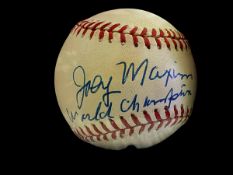 Joey Maxim signed baseball in display case. (March 28, 1922 - June 2, 2001) was an American