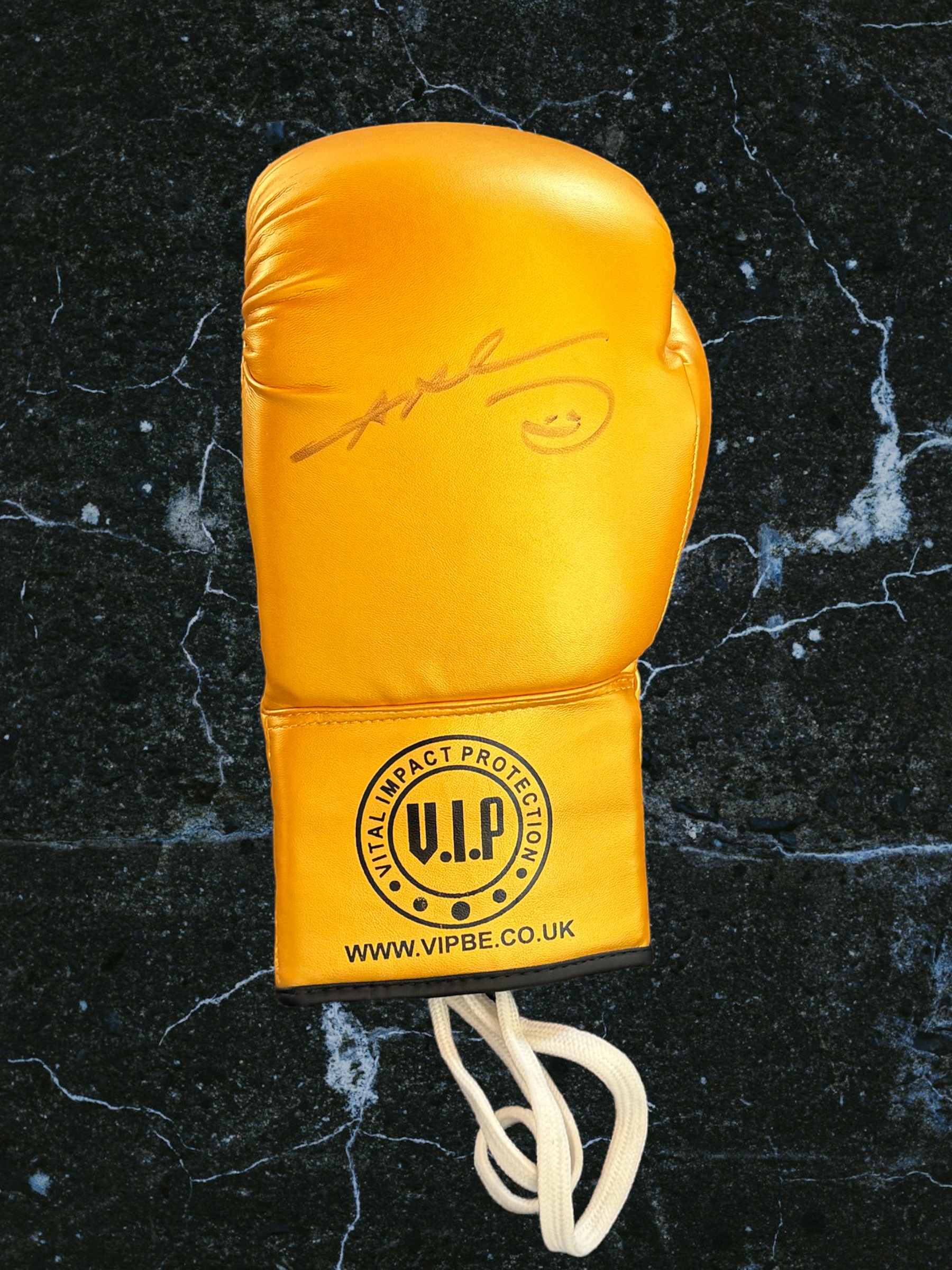 Sugar Ray Leonard signed gold VIP boxing glove. Ray Charles Leonard (born May 17, 1956), best