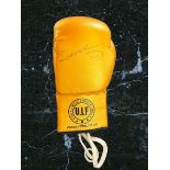 Sugar Ray Leonard signed gold VIP boxing glove. Ray Charles Leonard (born May 17, 1956), best