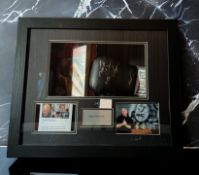 John Davison signed black Everlast boxing glove and book in 24x20x5 inch box display. Good