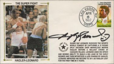 Marvellous Marvin Hagler signed FDC. Good condition. All autographs come with a Certificate of