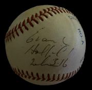 Evander Holyfield signed Baseball in display case. (born October 19, 1962) is an American former