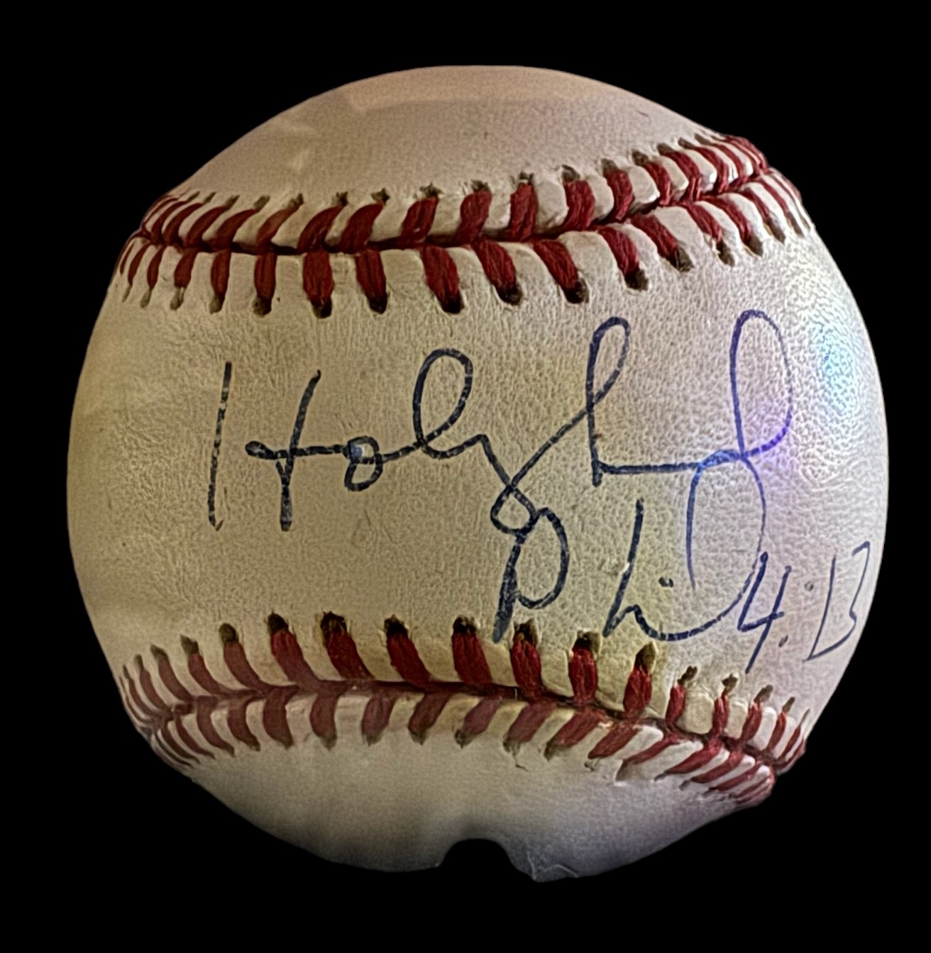 Evander Holyfield Signed Baseball with display case. (born October 19, 1962) is an American former