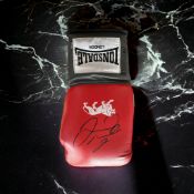 Floyd Mayweather Jr signed red Everlast 14oz boxing glove. Floyd Joy Mayweather Jr. (né Sinclair;