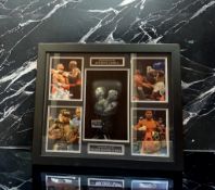 Anthony Joshua and Floyd Mayweather Jr signed Unified Champions boxing glove in 26x23x6 inch box