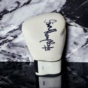 Sir Henry Cooper signed white 12oz boxing glove. Sir Henry Cooper OBE KSG (3 May 1934 - 1 May