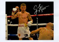 Carl Frampton signed 12x8 inch colour photo. Good condition. All autographs come with a