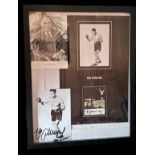 Max Schmeling 15x12 inch overall framed and mounted signature display includes three signed black