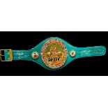 Roberto Duran signed World Champion WBC replica belt. Good condition. All autographs come with a