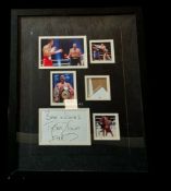 Tyson Fury 22x18 inch overall framed and mounted signature piece includes signed album page and