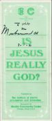 Muhammad Ali signed Is Jesus Really God pamphlet published by The Institute of Islamic Information