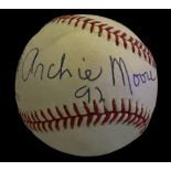 Archie Moore signed baseball in display case. December 13, 1913 - December 9, 1998) was an