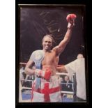 Audley Harrison signed 12x8 inch overall framed colour photo. Good condition. All autographs come