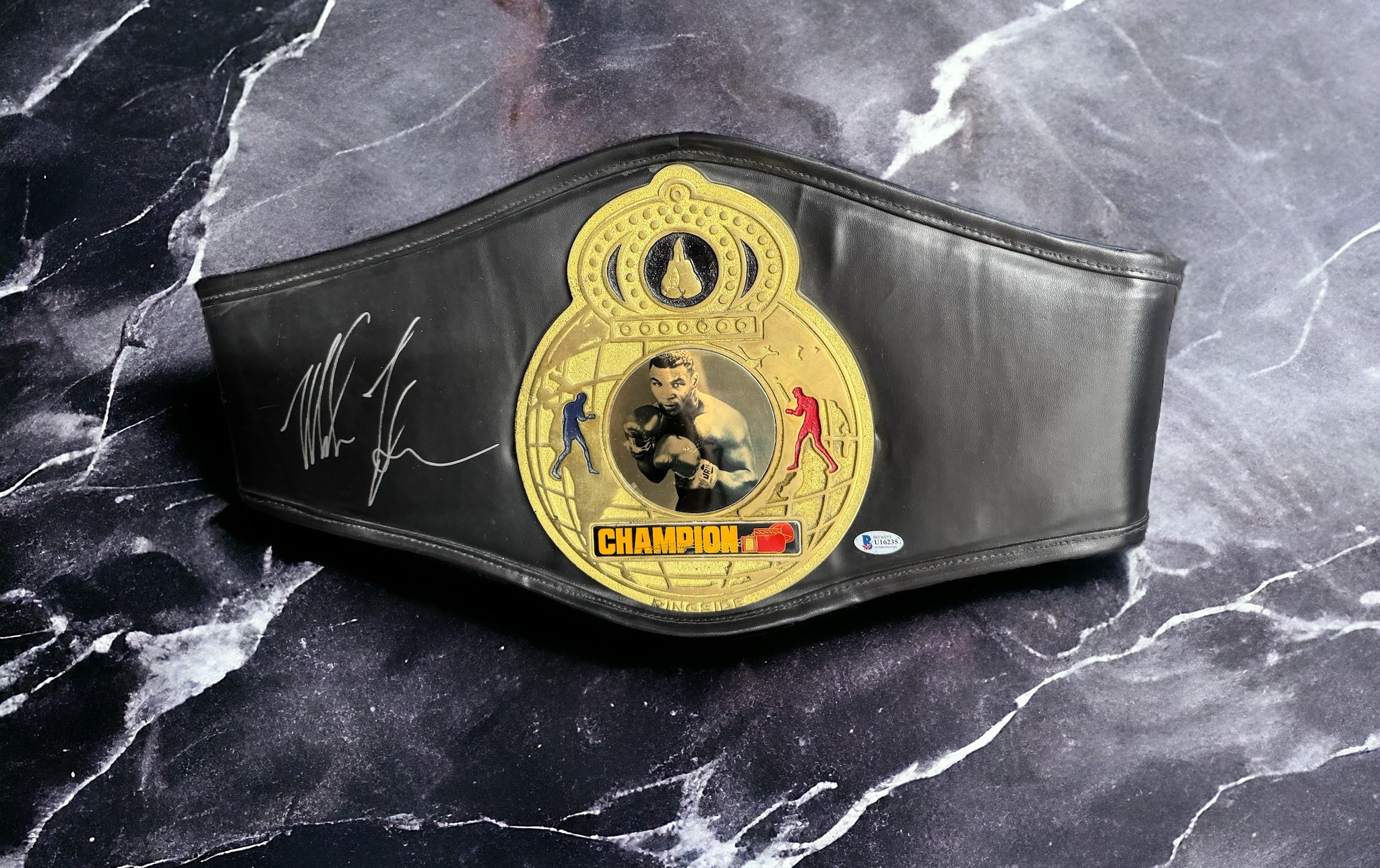 Mike Tyson signed replica belt. Good condition. All autographs come with a Certificate of - Image 2 of 2