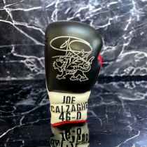 Joe Calzaghe signed personalised 46-0 boxing glove. Joseph William Calzaghe CBE (born 23 March 1972)