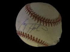 Larry Holmes signed baseball in display case. (born November 3, 1949) is an American former