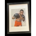 Sonny Liston 13x9 inch framed and mounted colour photo unsigned. Good condition. All autographs come