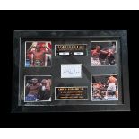 Chris Eubank Jr signed white card. Framed and mounted with 4 colour photos. Approx overall size