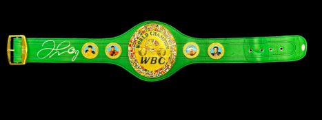 Floyd Mayweather Jnr signed WBC replica belt. Good condition. All autographs come with a Certificate