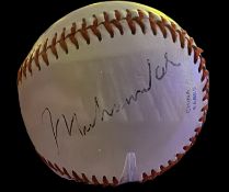 Muhammad Ali signed baseball in display case. January 17, 1942 - June 3, 2016) was an American