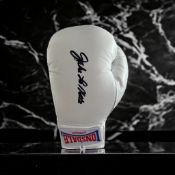 Jake LaMotta signed white Lonsdale 8oz boxing glove. Giacobbe Jake LaMotta (July 10, 1922 -