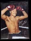 John Conteh signed 16x12 inch framed colour photo. Good condition. All autographs come with a