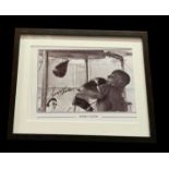 Sonny Liston printed 12x8 inch overall framed black and white photo. Good condition. All