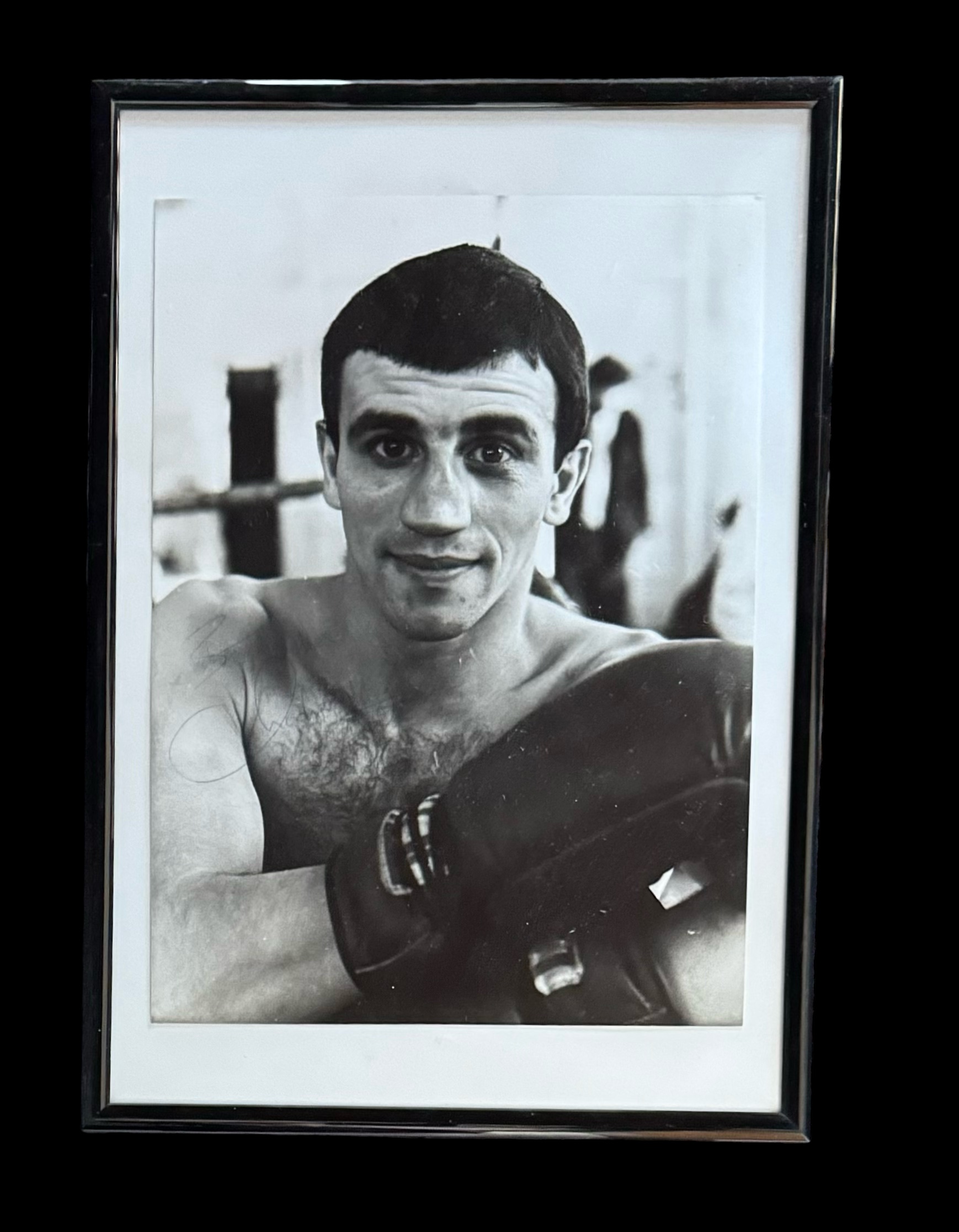 Charlie Magri signed black and white photo. Framed to approx size 12x8inch. Good condition. All