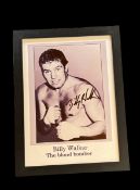 Billy Walker signed 13x10 inch overall framed and mounted black and white photo. Good condition. All