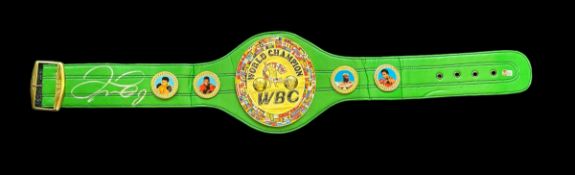 Floyd Mayweather Jr signed WBC replica belt. Good condition. All autographs come with a
