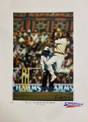 Andy Roberts signed limited edition print with signing photo The West Indies' legendary fast bowlers